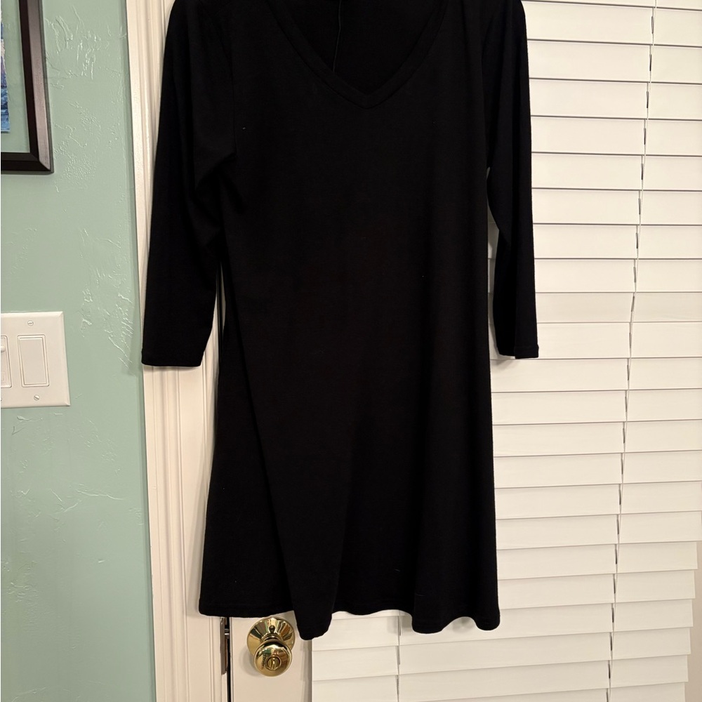 Black V-Neck tunic top